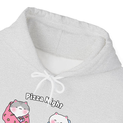 Pizza Night – Cozy Unisex Hoodie | Pudding Kitties