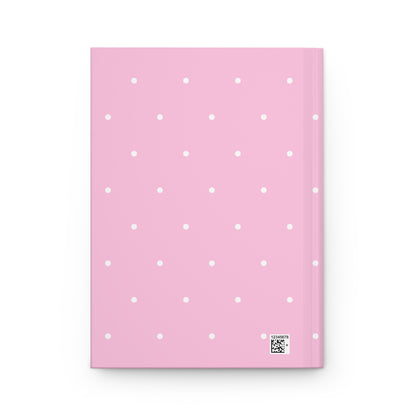 Trust the Process - Pink Hardcover Journal White Dots Lined Pages | Pudding Kitties