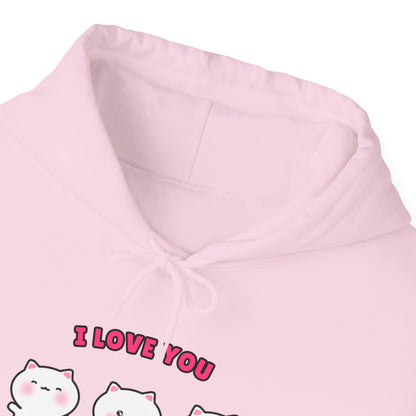 I Love You – Cozy Unisex Hoodie | Pudding Kitties