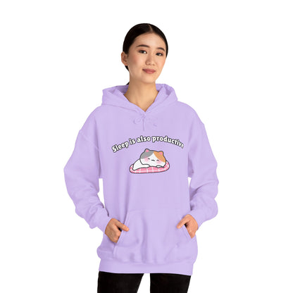 Sleep is also productive – Cozy Unisex Hoodie | Pudding Kitties