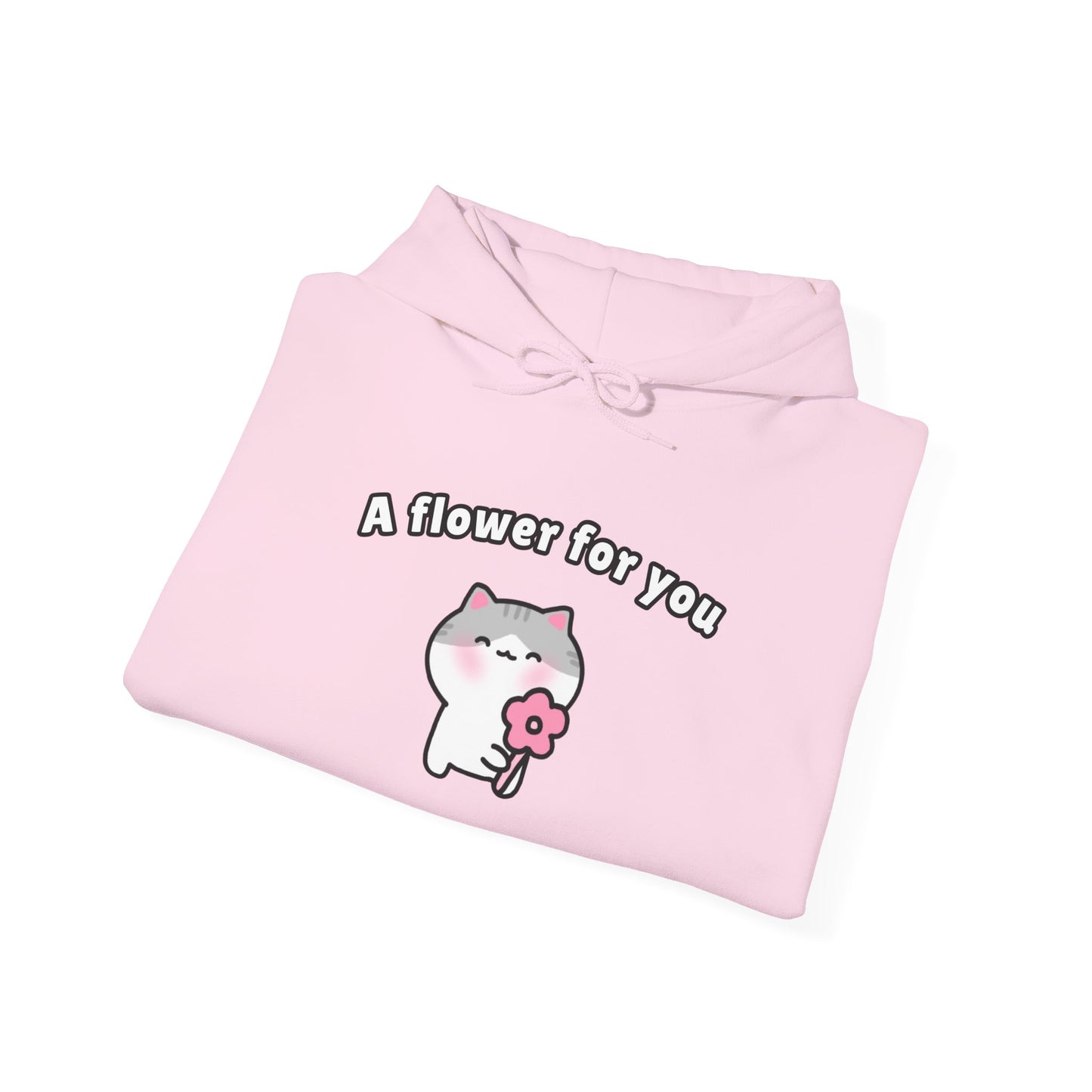 A Flower for You – Cozy Unisex Hoodie | Pudding Kitties