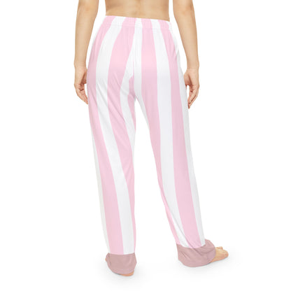 Spill the Tea Pajama Bottoms - Pink Stripes & Brown Line | Pudding Kitties