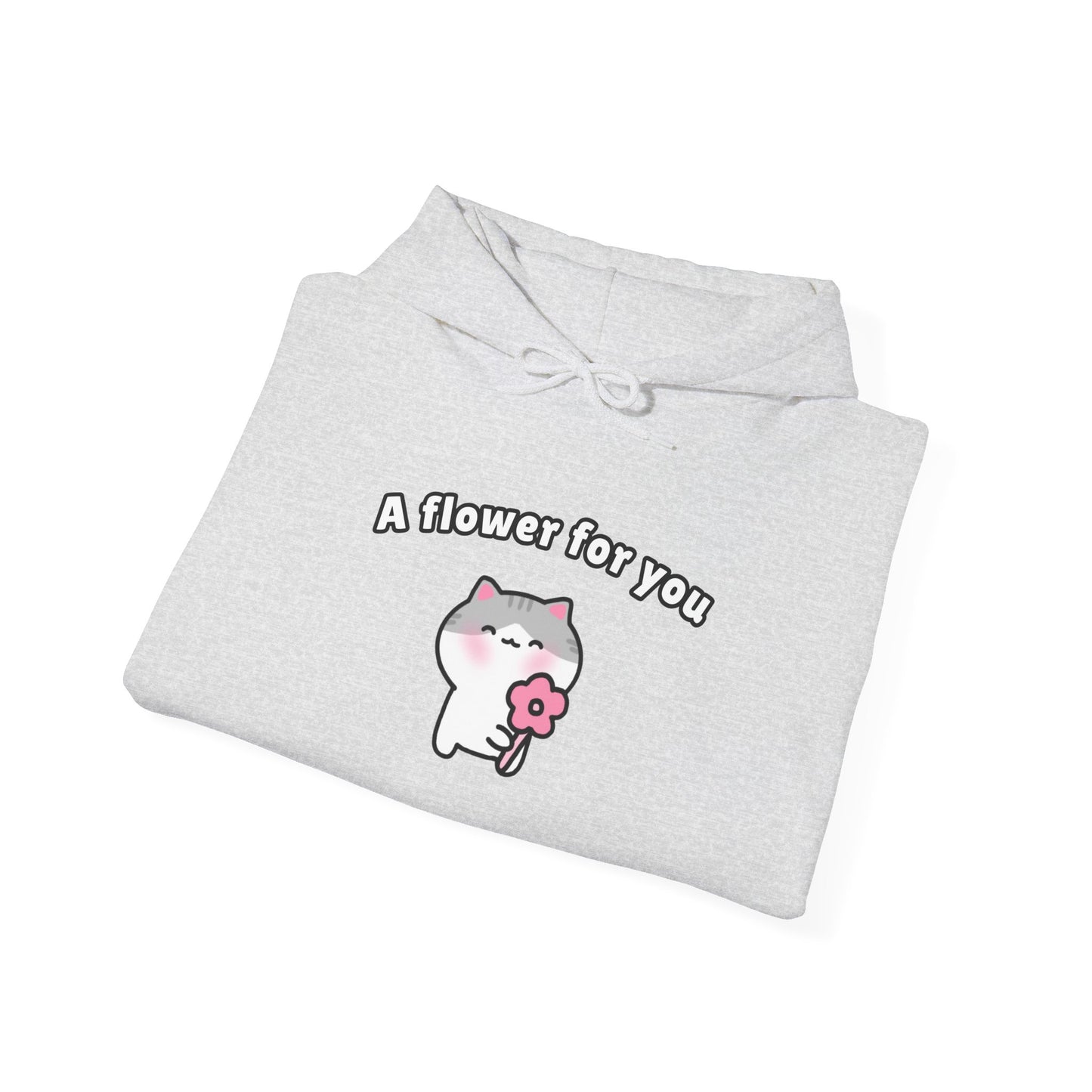 A Flower for You – Cozy Unisex Hoodie | Pudding Kitties