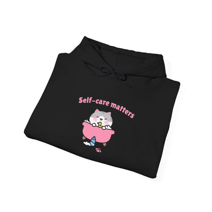 Self-Care Matters – Cozy Unisex Hoodie | Pudding Kitties