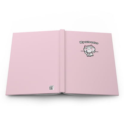 My Cute Notes - Pink Hardcover Journal Lined Pages | Pudding Kitties