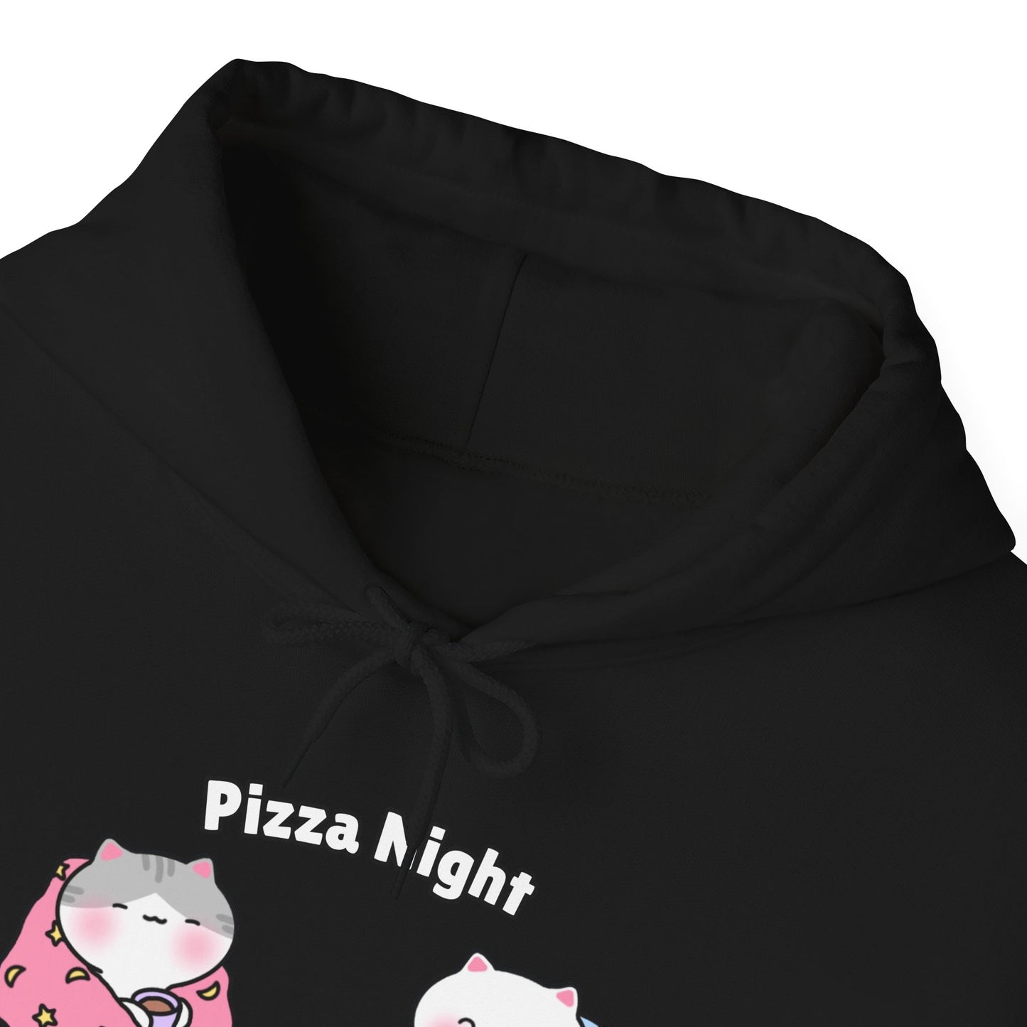 Pizza Night – Cozy Unisex Hoodie | Pudding Kitties