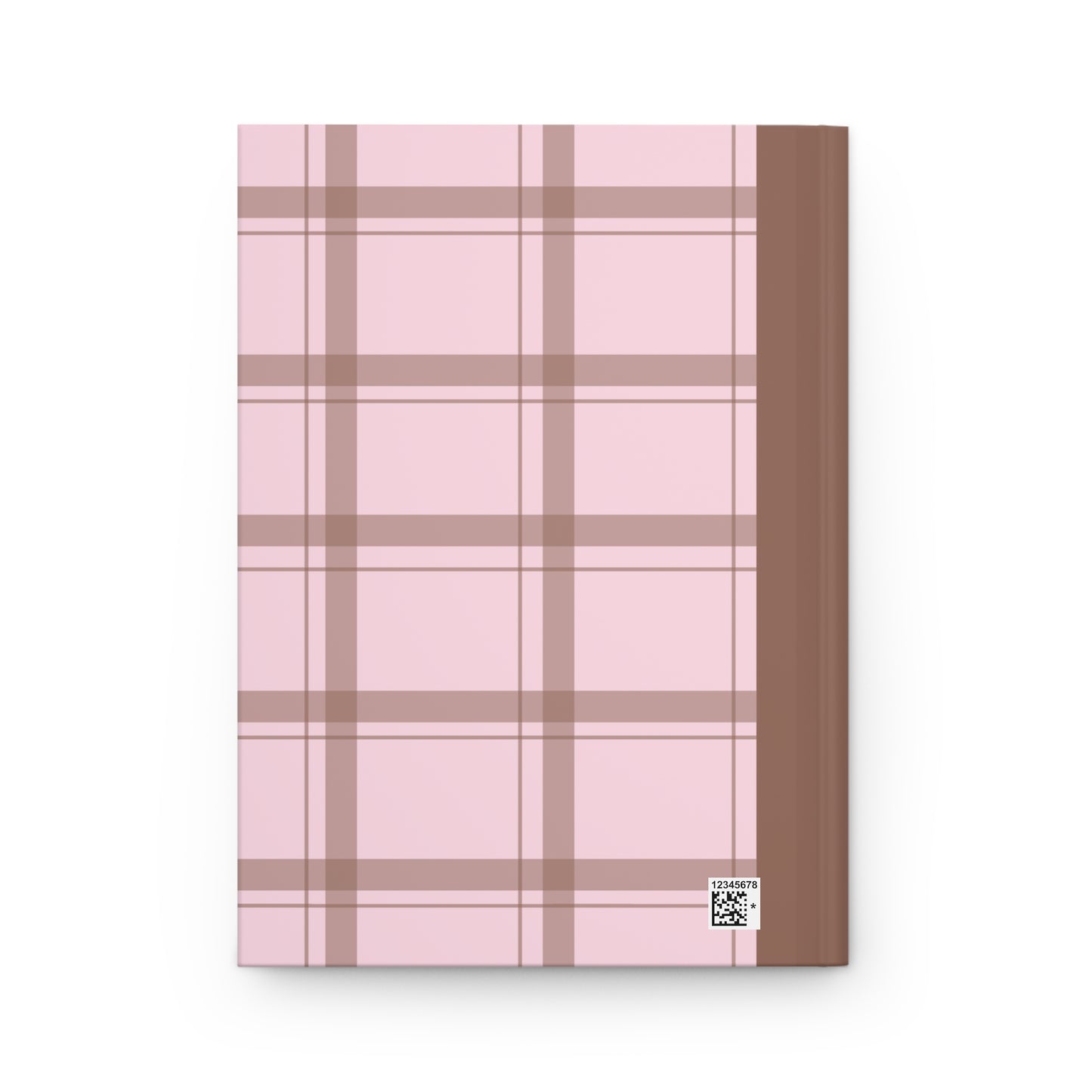 Cookie Recipe Book - Pink & Brown Checkered Hardcover Journal Lined Pages | Pudding Kitties