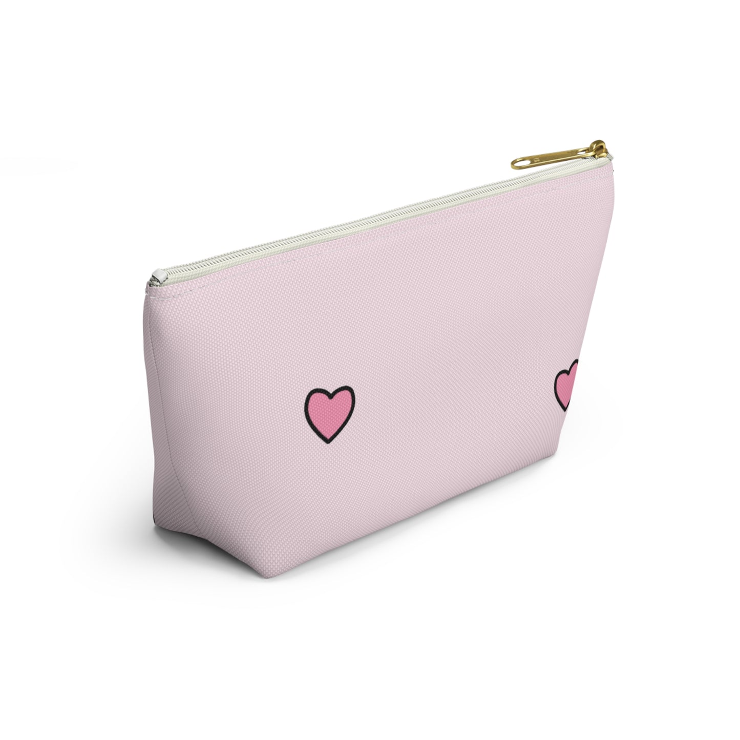 Grateful Day - Pink Hearts Small Accessory Pouch | Pudding Kitties